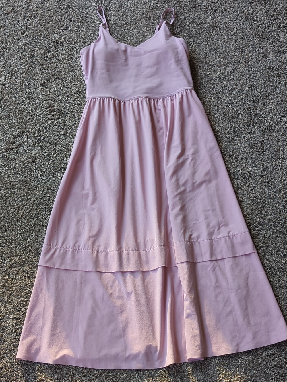 Athleta Elation Hybrid Midi Dress - Blush Pink S